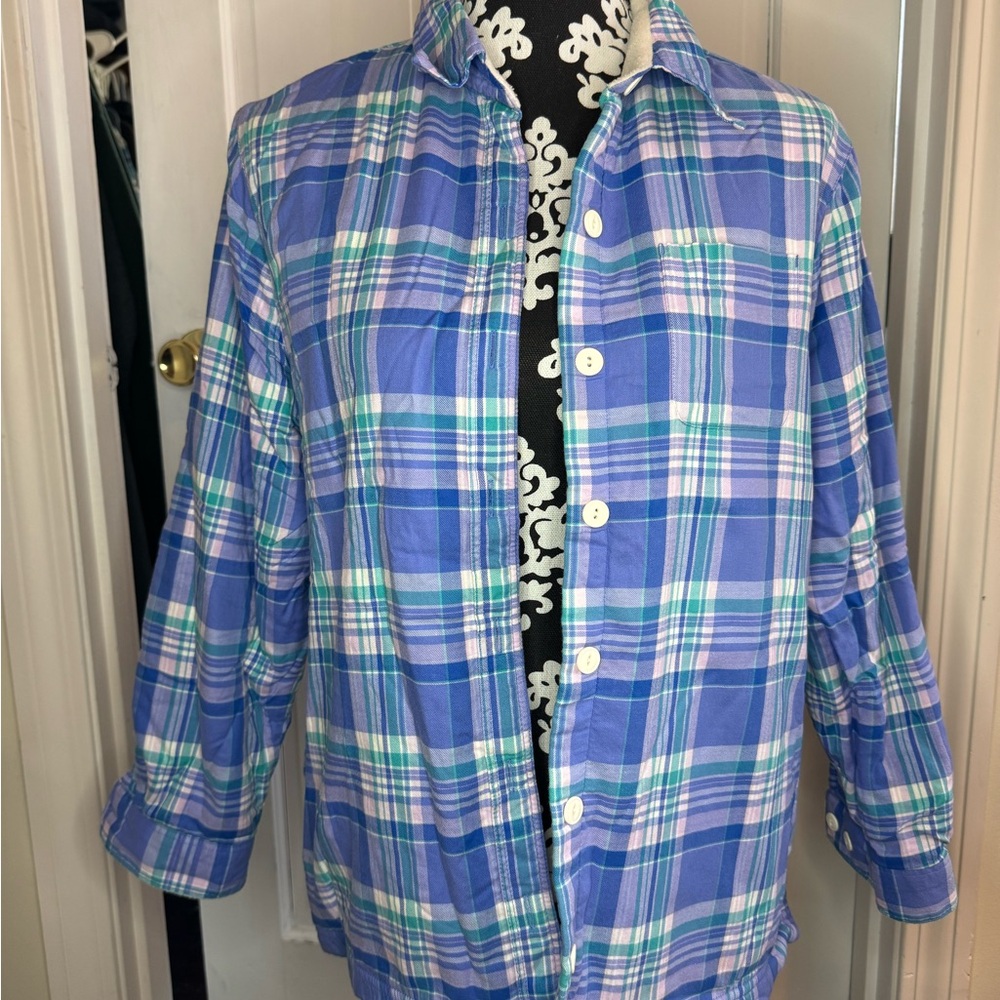 L.L. Bean fleece lined flannel button up